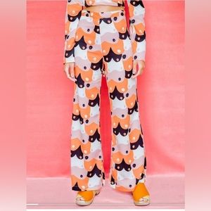 Dazey LA Orange and Black Patterned Pants